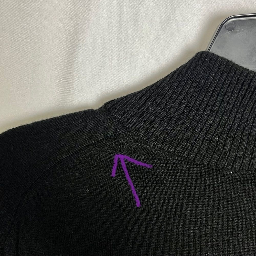 Express Merino Wool Cardigan Pullover Black Size L - Picture 4 of 4